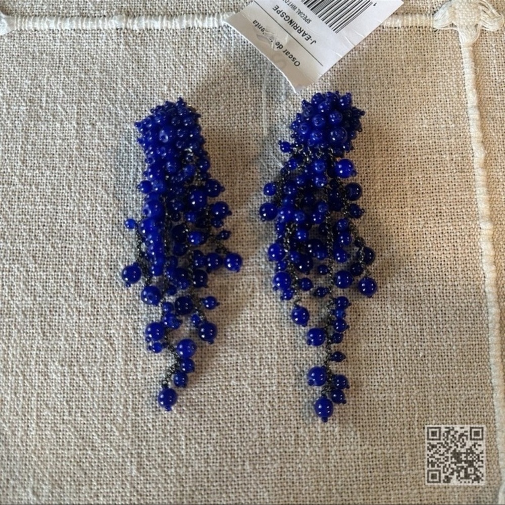 Elegant Blue Beaded Earrings
